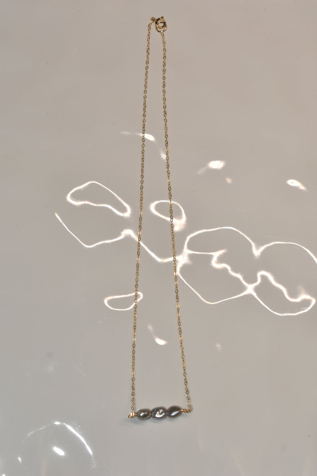 Keshi trio necklace