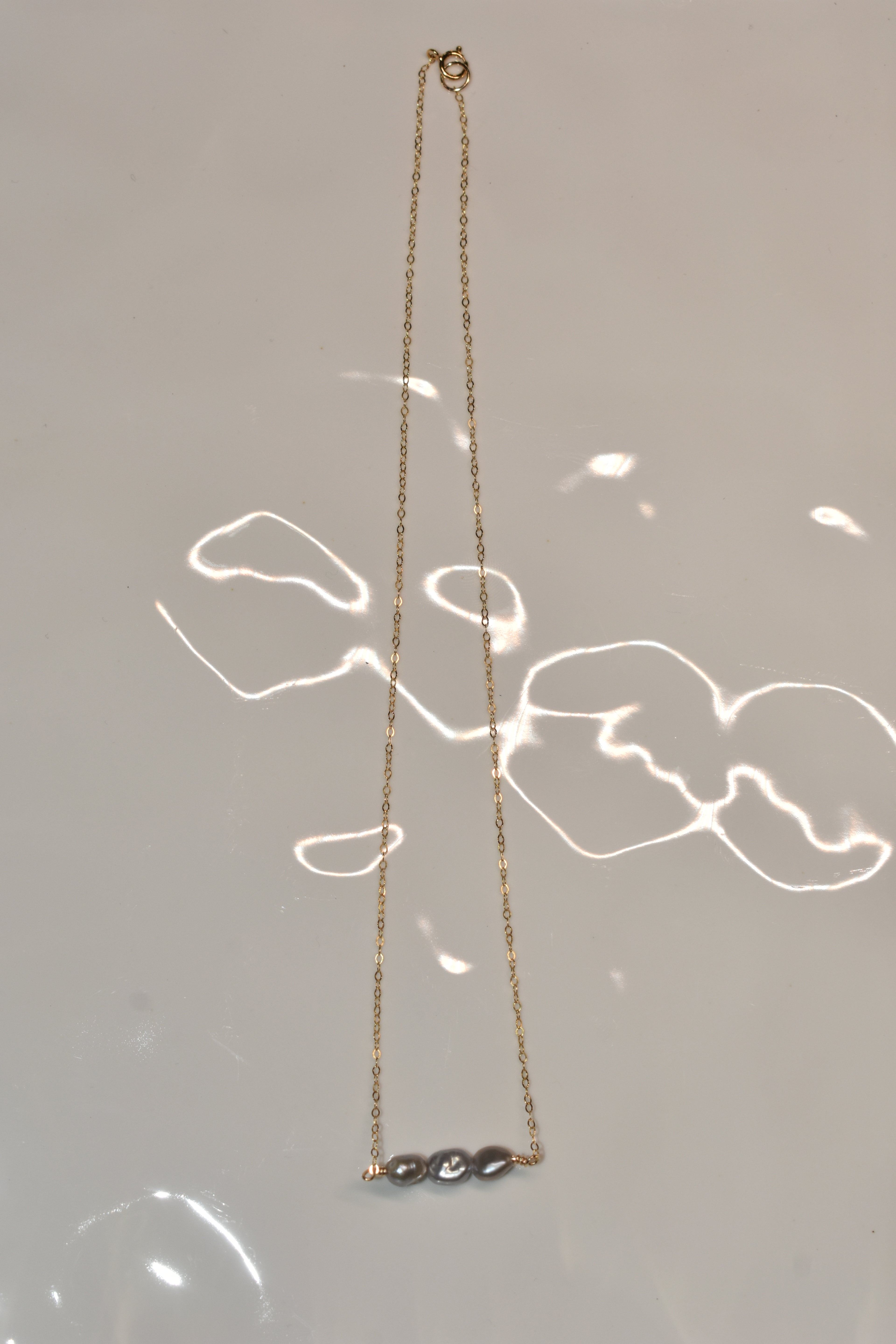 Keshi trio necklace