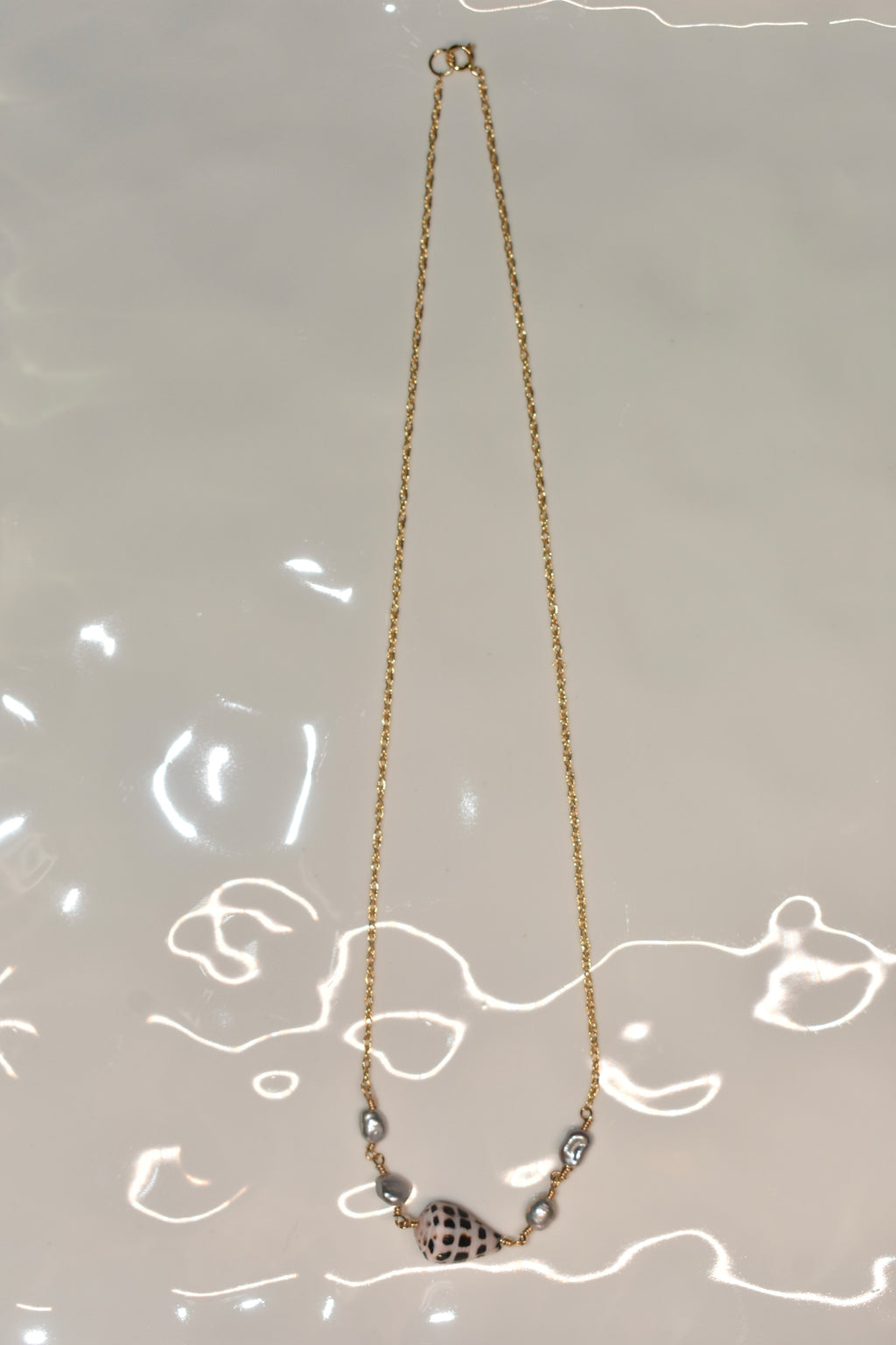 Hebrew x keshi duo necklace